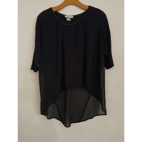 Toska High Low Top Tunic T- Shirt Women Black S/P Lightweight Whimsical - Picture 1 of 5